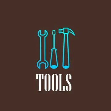 Illustration with a tool set Stock Illustration