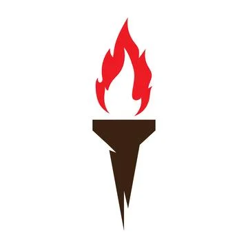 Illustration of torch fire icon イラスト素材