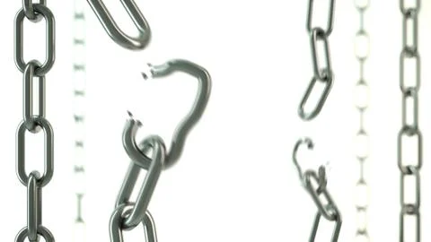 Illustration of torn chains Stock Photos