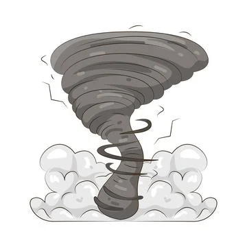 Illustration of tornado Ilustración de archivo