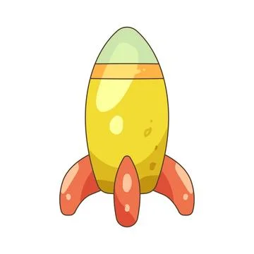 Illustration of  toy rocket ship Stock Illustration