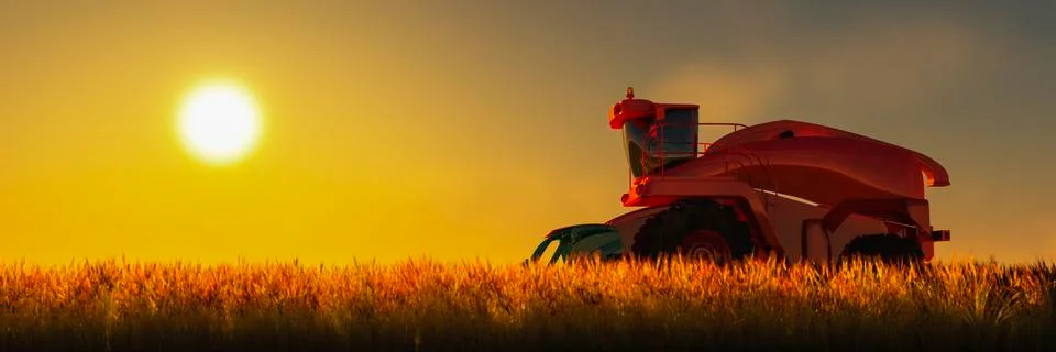 Illustration of a tractor circulating Stock Illustration