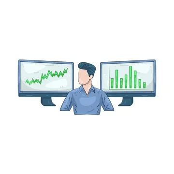 Illustration of trader Stock Illustration