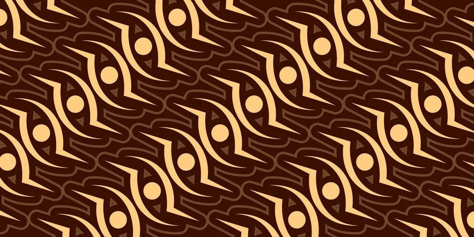 Illustration of traditional batik pattern for backgrounds Stock Illustration
