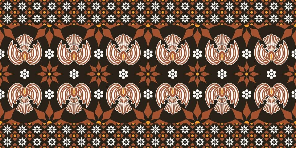 Illustration of traditional batik pattern イラスト素材