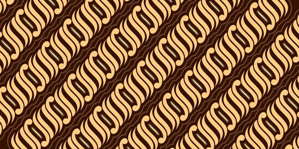 Illustration of traditional batik pattern Stock Illustration
