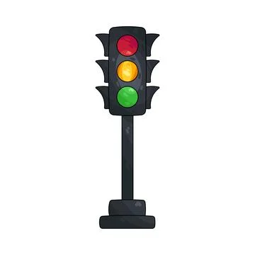 Illustration of traffic light Illustrazione stock