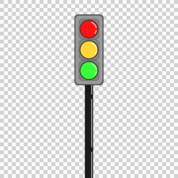 An illustration of a traffic light. Without a background image. Stock Illustration