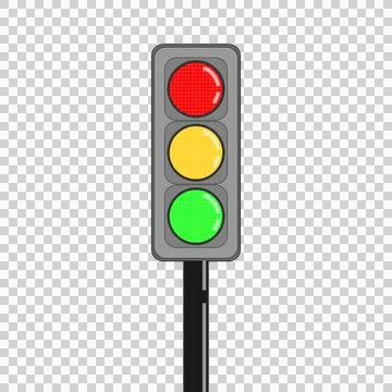 An illustration of a traffic light. Without a background image. Stock Illustration