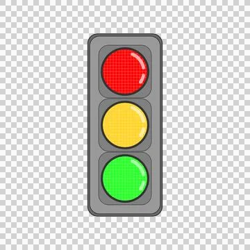 An illustration of a traffic light. Without a background image. Stock Illustration