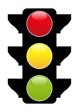 Illustration of traffic lights on a white background Stock Illustration