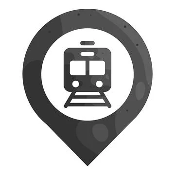 Illustration of Train station location 스톡 일러스트