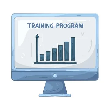 Illustration of training program Stock Illustration