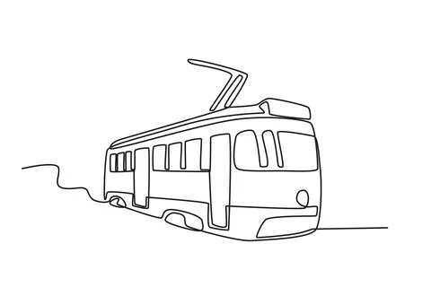 Illustration of a tram Ilustración de archivo