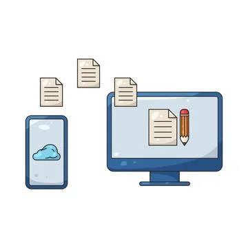 Illustration of Transfer file Stock Illustration
