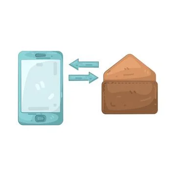 Illustration of transfer wallet Stock Illustration