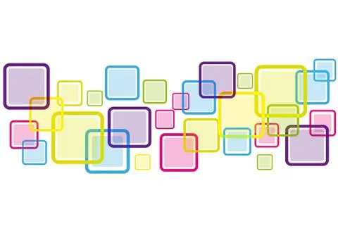 Illustration of  transparent overlapping frames of different colors Stock Illustration