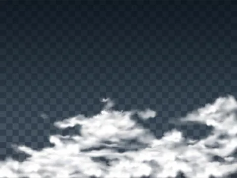 Illustration with transparent white clouds イラスト素材