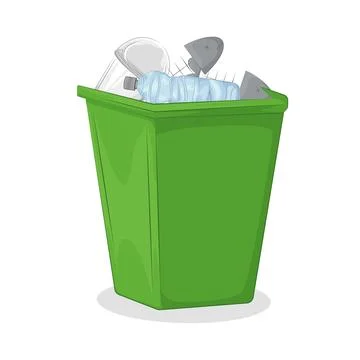 Illustration of trash bin Stock Illustration