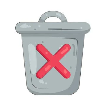 Illustration of trash bin Stock Illustration