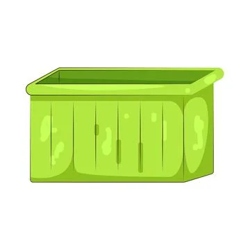 Illustration of trash bin Stock Illustration