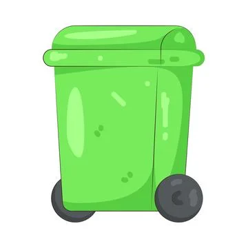 Illustration of  trash bin Illustrazione stock