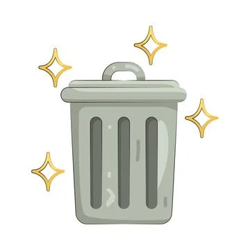 Illustration of trash bin Stock Illustration