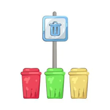 Illustration of trash bin Stock Illustration