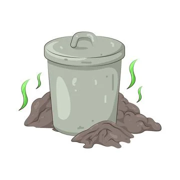 Illustration of trash bin Stock Illustration