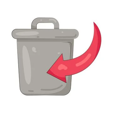 Illustration of trash bin Stock Illustration