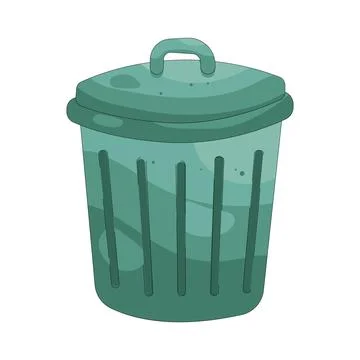 Illustration of trash bin Stock Illustration