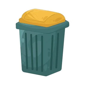Illustration of trash bin Ilustración de archivo