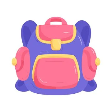 Illustration of travel backpack Stock Illustration