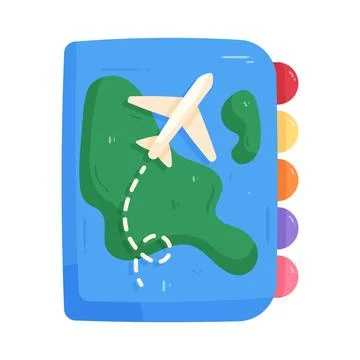 Illustration of travel guide Illustrazione stock