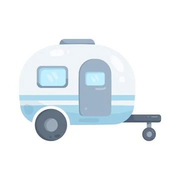 Illustration of travel trailer Stock Illustration