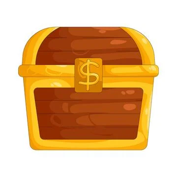 Illustration of Treasure with dollar sign Stock Illustration