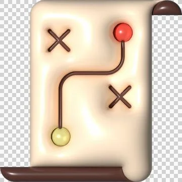 Illustration of a Treasure Map Design Stock Illustration