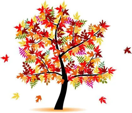Illustration of a tree - autumn Stock Illustration