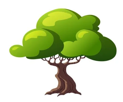 Illustration tree for cartoon Stock Illustration