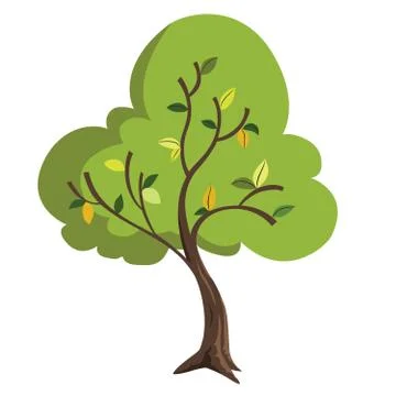 Illustration tree for cartoon Stock Illustration