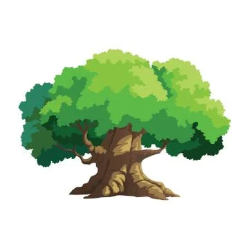 Illustration tree for cartoon Stock Illustration