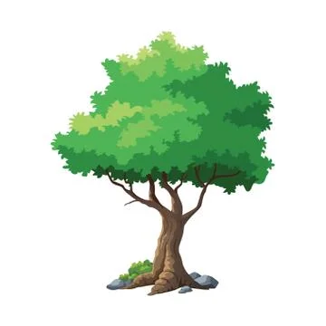 Illustration tree for cartoon Stock Illustration