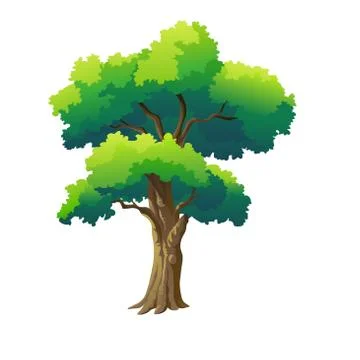 Illustration tree for cartoon Stock Illustration