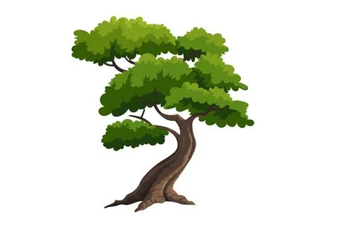 Illustration tree for cartoon Stock Illustration