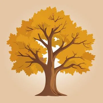 Illustration of Tree in Fall Colors Stock Illustration