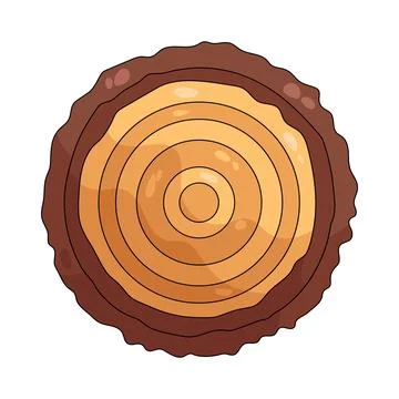 Illustration of tree ring 스톡 일러스트