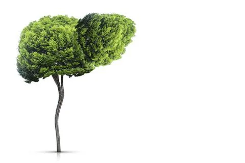 Illustration of a tree in the shape of a liver (environment and medicine) Stock Photos