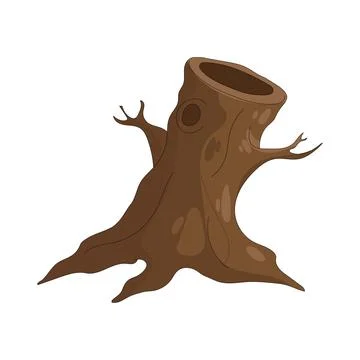Illustration of tree stump Stock Illustration