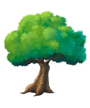 Illustration of trees bright colors Stock Illustration