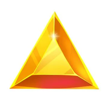 Illustration: The Triangle Gem. Element Creation. Game Assets. Stock Illustration